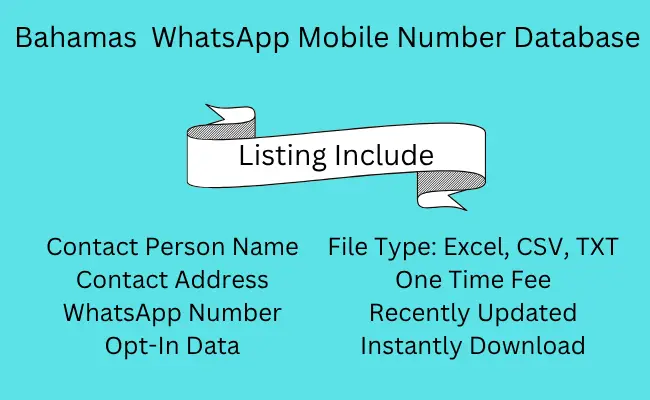 Bahamas WhatsApp Mobile Number Database