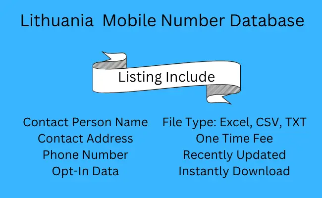 Lithuania Mobile Number Database