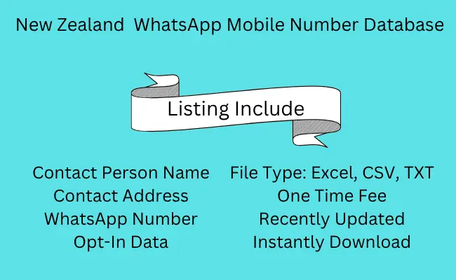 New Zealand WhatsApp Mobile Number Database