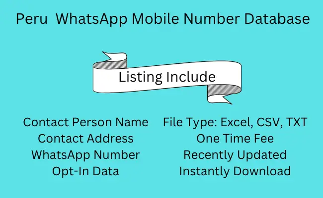 Peru WhatsApp Mobile Number Database