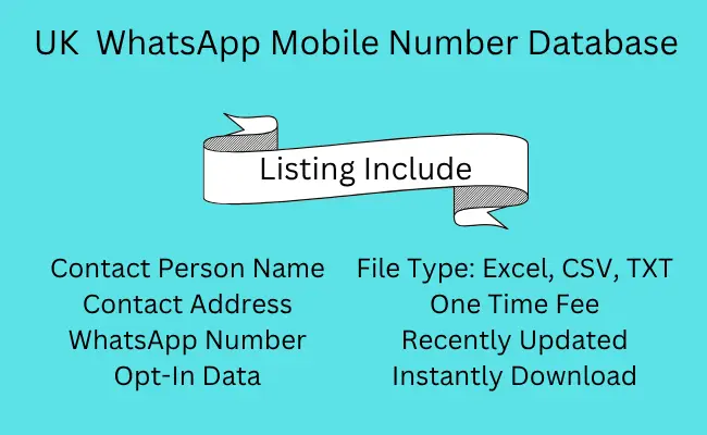 UK WhatsApp Mobile Number Database
