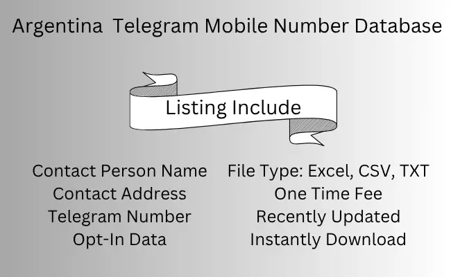 Argentina Telegram Mobile Number Database
