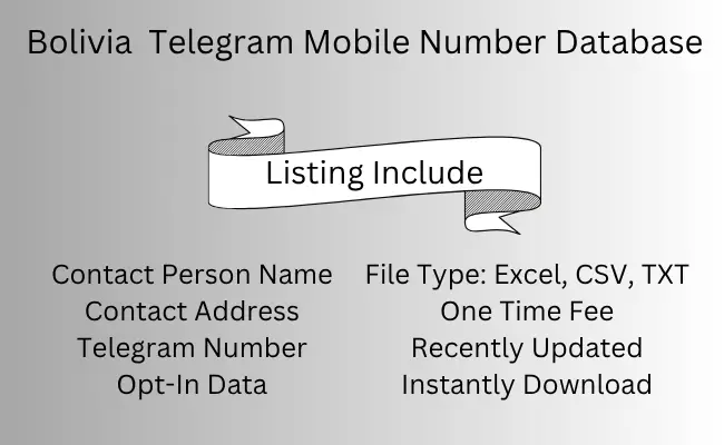 Bolivia Telegram Mobile Number Database