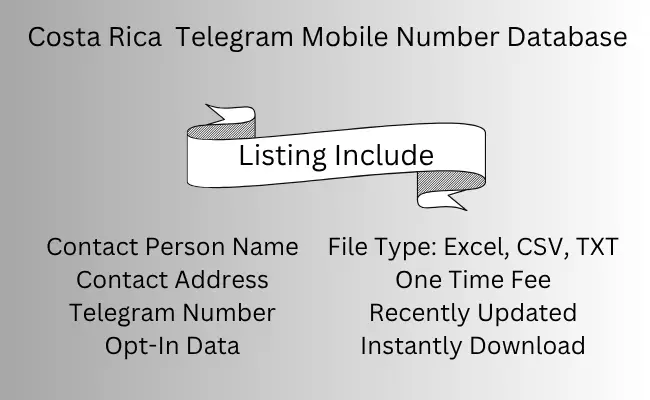 Costa Rica Telegram Mobile Number Database
