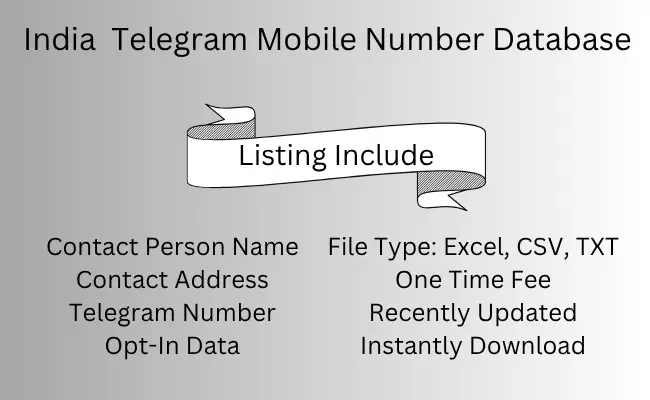 India Telegram Mobile Number Database