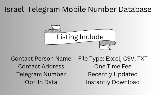 Israel Telegram Mobile Number Database