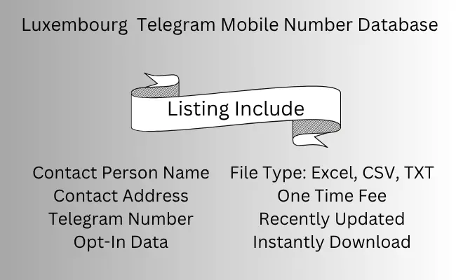 Luxembourg Telegram Mobile Number Database