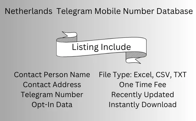Netherlands Telegram Mobile Number Database