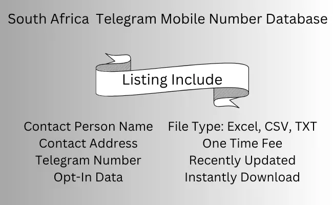 South Africa Telegram Mobile Number Database