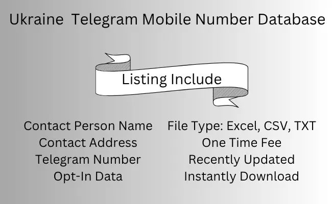 Ukraine Telegram Mobile Number Database